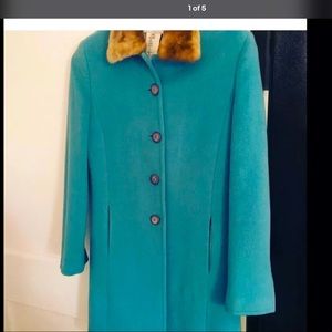 Vertigo vintage style turquoise blue coat small